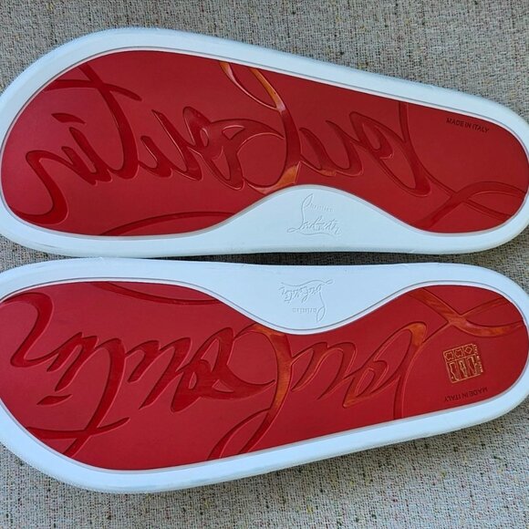 Christian Louboutin Men Sandal White Slide Summer Shoe Made in Italy Size 45 main image 10